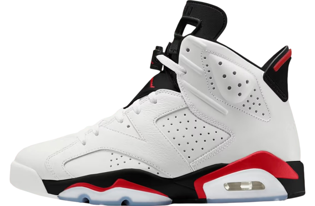 6 White / Fire Red